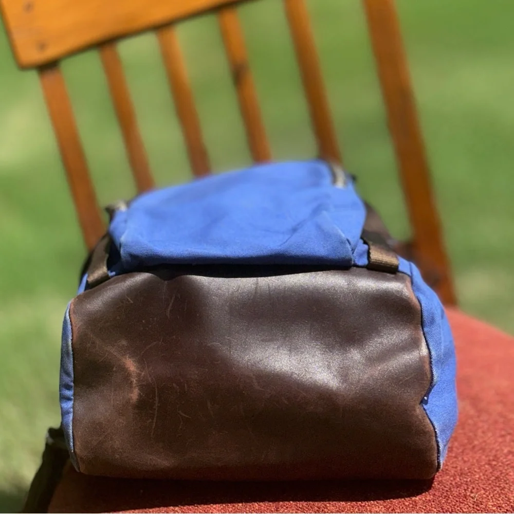AUTHENTIC Prada Tessuto Nylon Bright Blue Double Buckle Backpack.